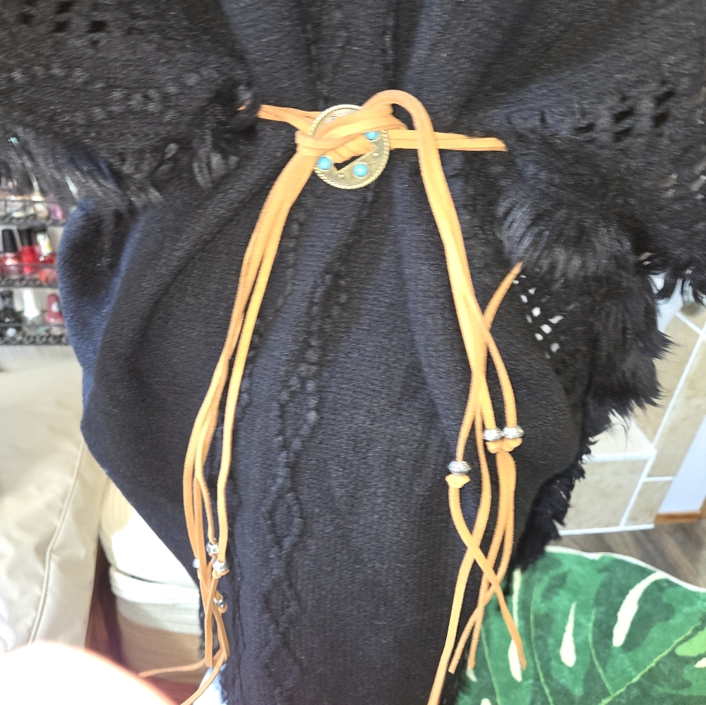 New! Western Beaded Tassel Belt - Picture 2 of 4